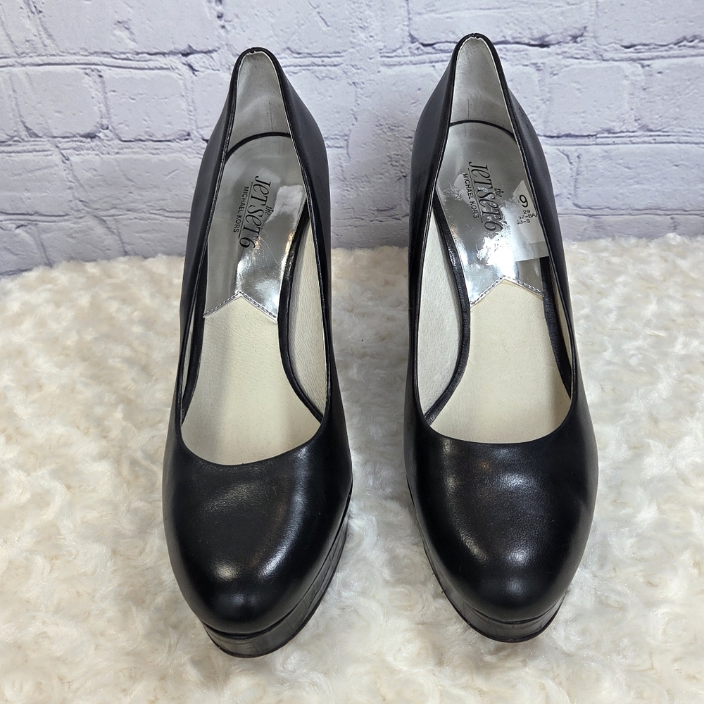 Michael Kors Black Leather Heels - Picture 2 of 9